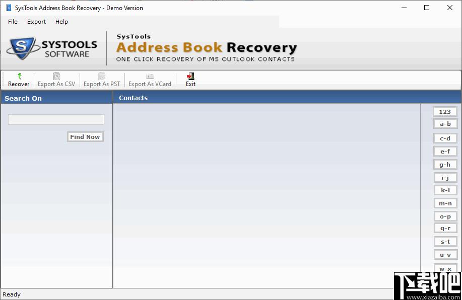 SysTools Address Book Recovery下载,数据恢复,邮箱恢复