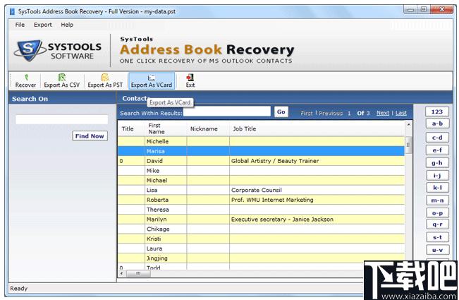 SysTools Address Book Recovery下载,数据恢复,邮箱恢复