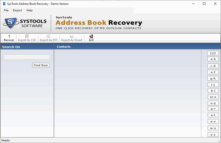 SysTools Address Book Recovery下载,数据恢复,邮箱恢复