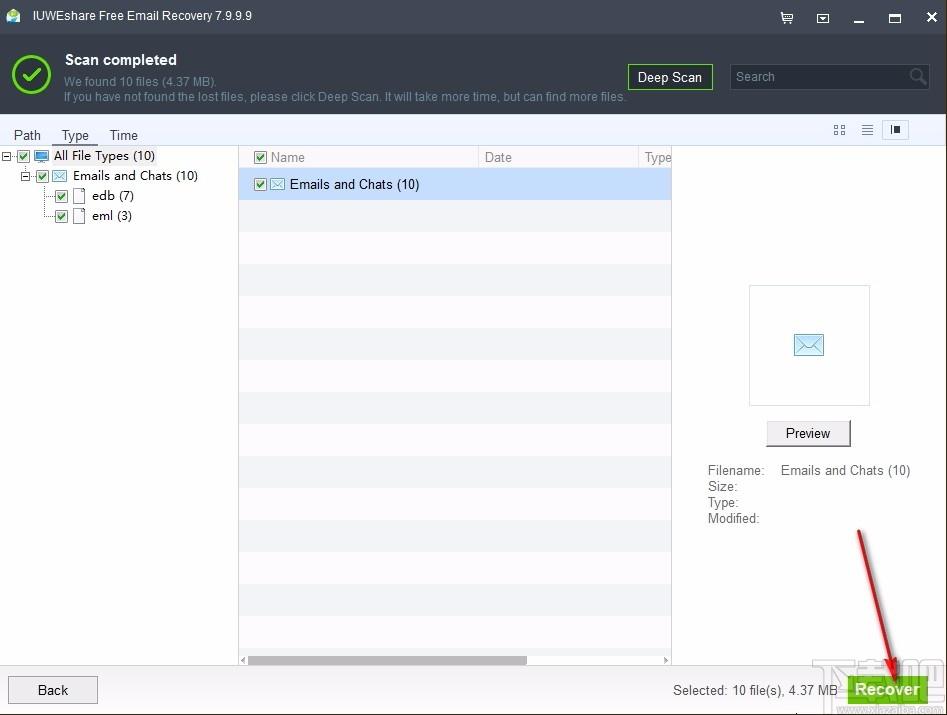 IUWEshare Free Email Recovery下载,电子邮件恢复工具