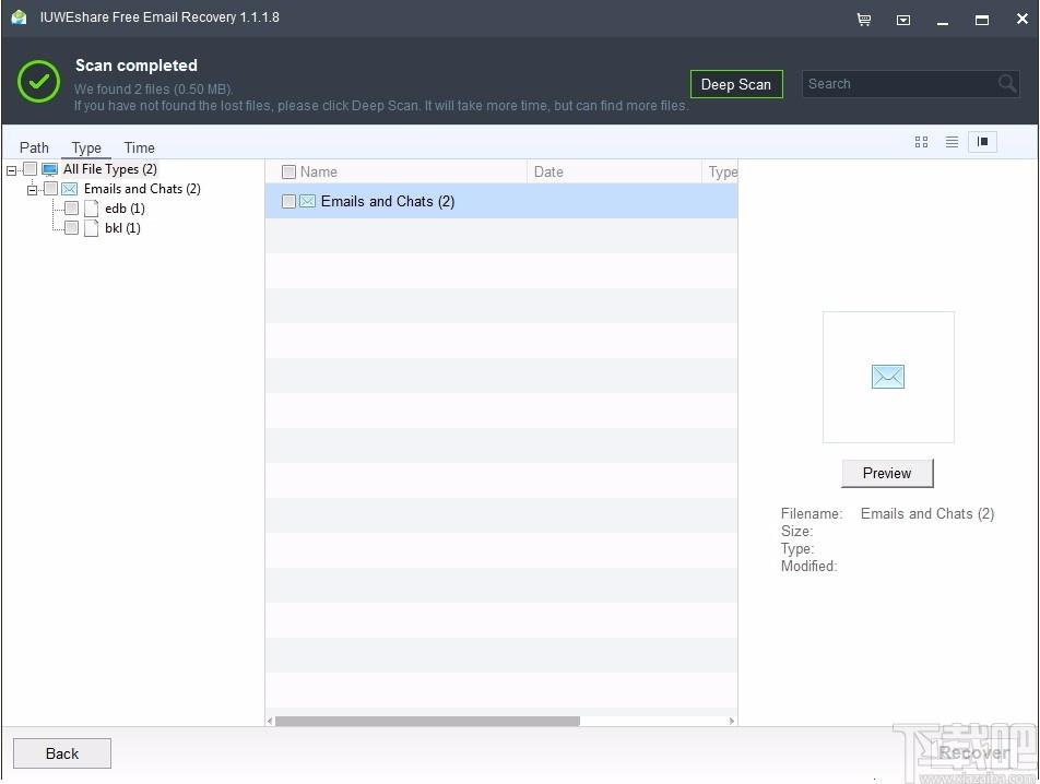 IUWEshare Free Email Recovery下载,电子邮件恢复工具
